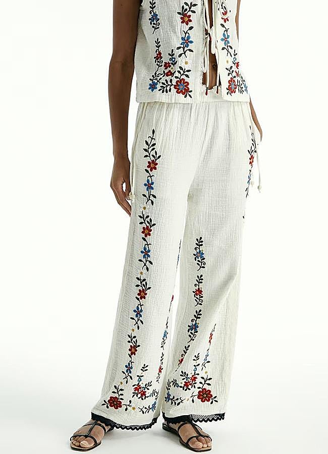 Imagen - Pantalones de algodón con flores