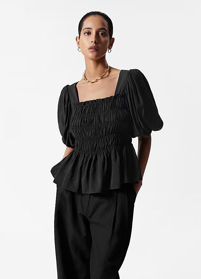 Imagen - Blusa fluida con mangas abullondas