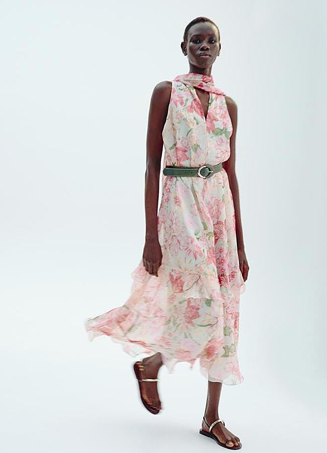 Imagen - Vestido estampado con volantes.