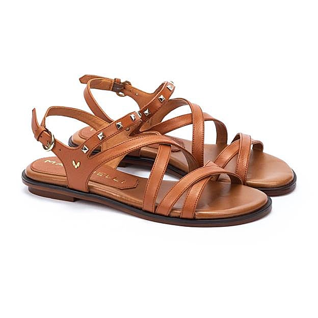 Sandalia plana Mazzini marrón de Martinelli, 99,95 euros.