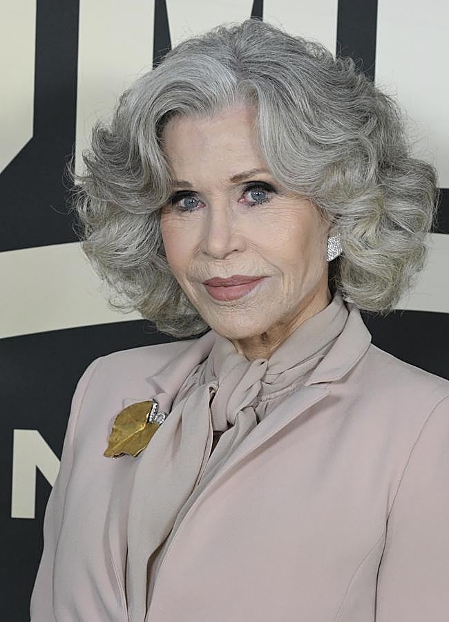 Imagen - Jane Fonda con corte de pelo a capas y canas. Foto: Gtre.