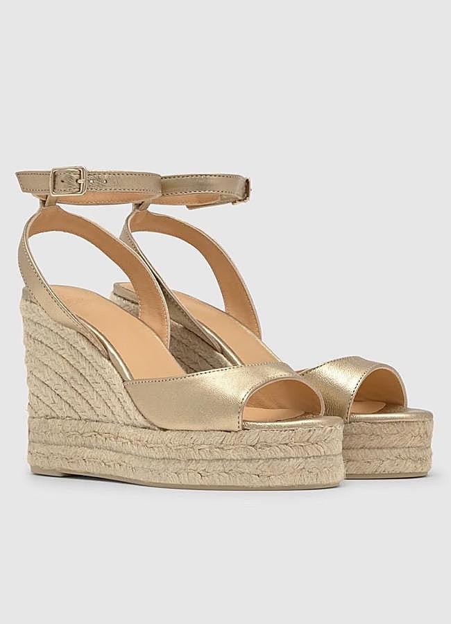 Imagen - Sandalias alpargatas efecto metalizado