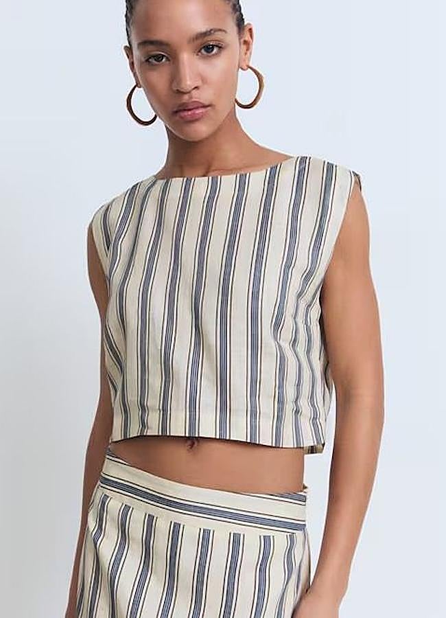 Imagen - Top de lino con rayas