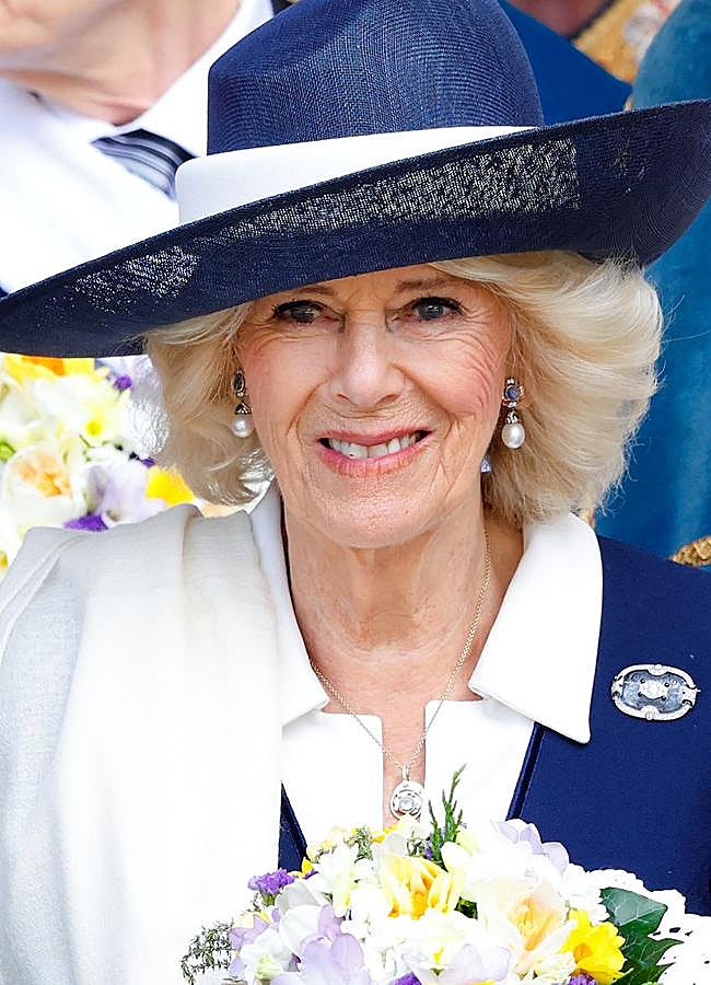 Imagen - La reina Camilla con el broche de la reina madre. Foto: Getty.