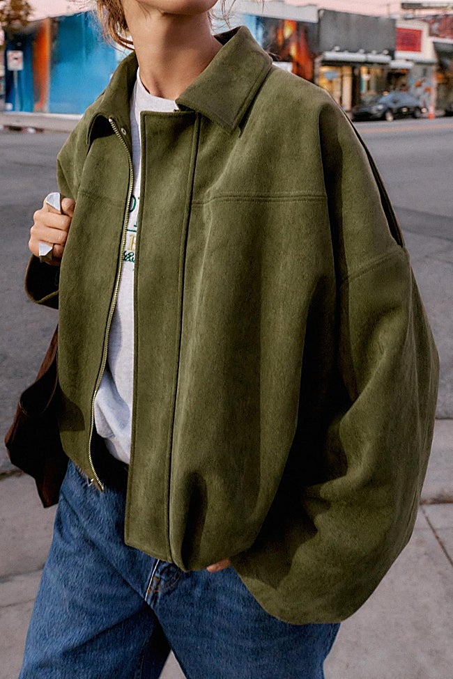Chaqueta caqui de Zara (49,99 euros)