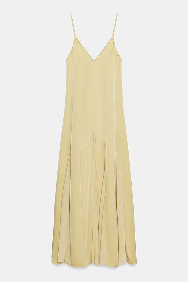 Vestido amarillo de Zara (39,99 euros)