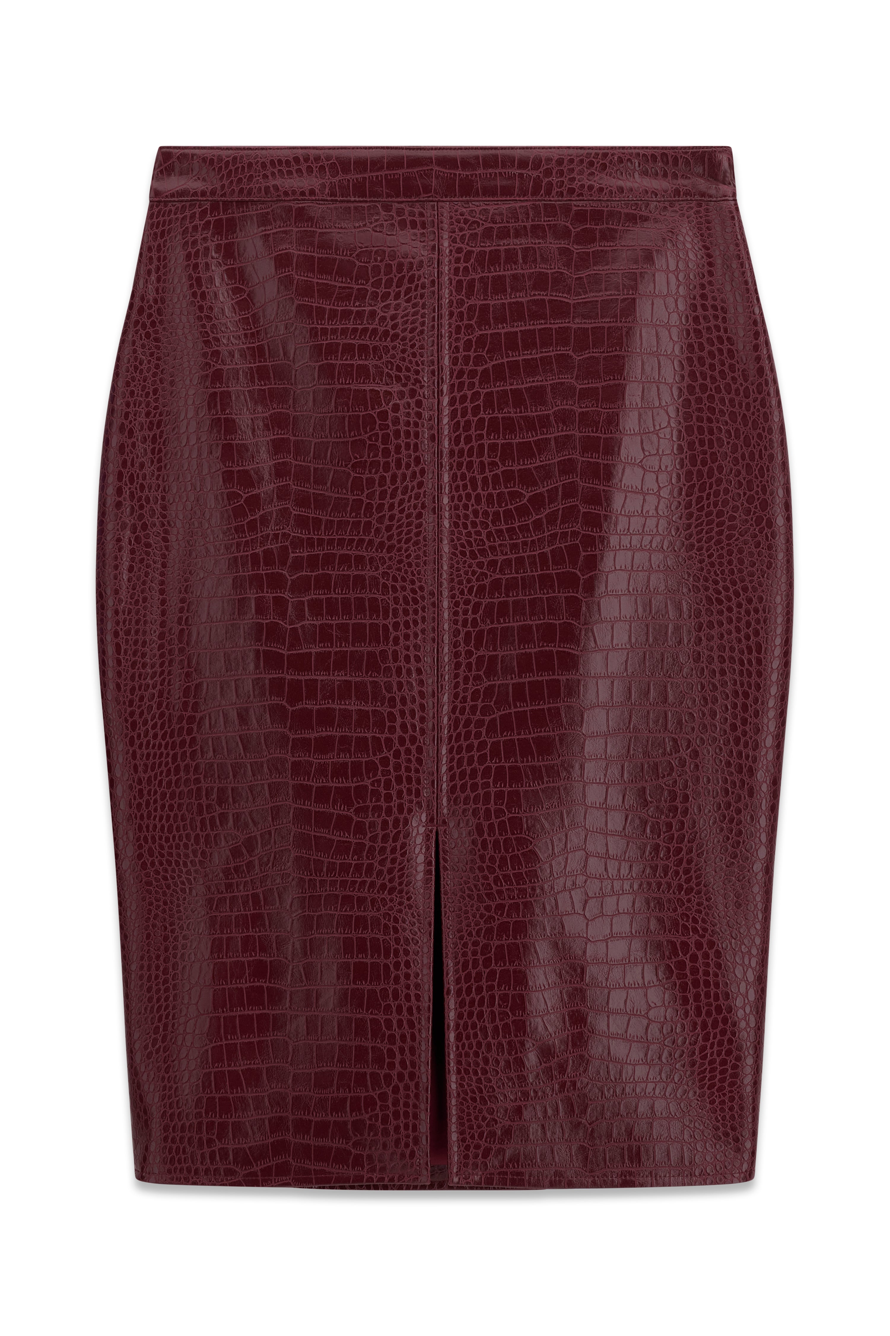 Falda de efecto cocodrilo de la colección de Leonie Hanne para Guess.