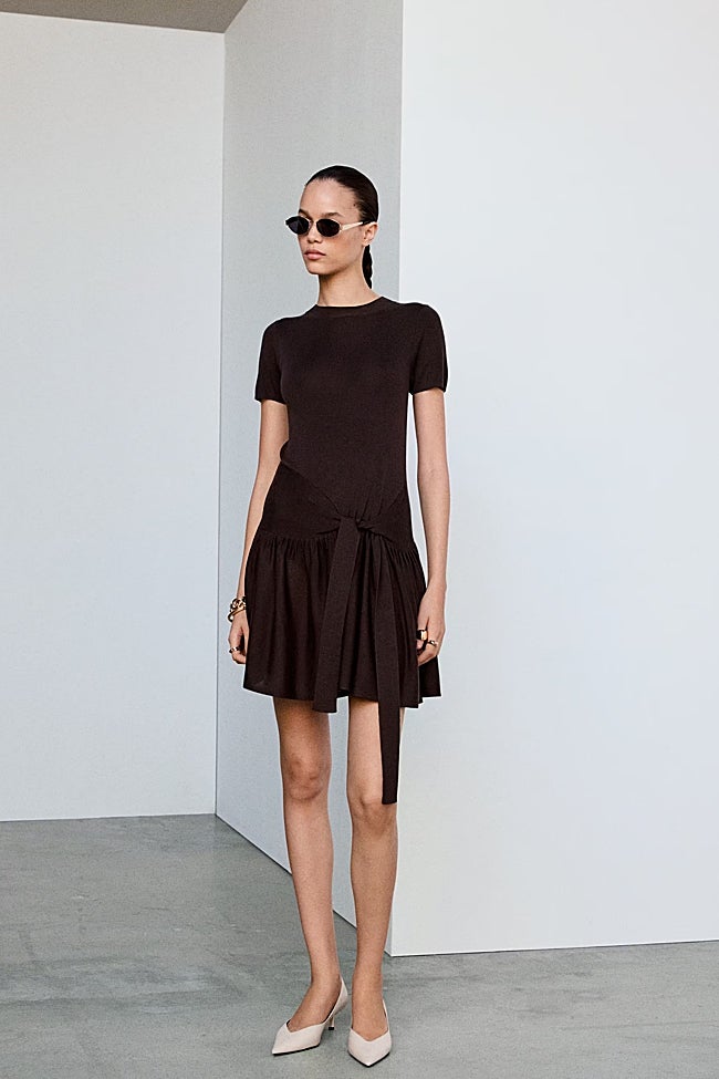Vestido marrón de Mango (49,99 euros)