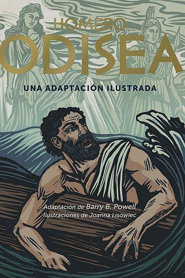Portada de Odisea, la adaptación de Barry B. Powell con ilustraciones de Joanna Lisoweic.