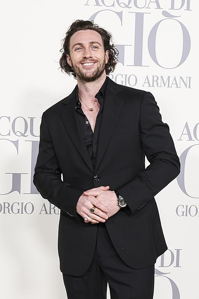Aaron Taylor Johnson en una imagen tomada en 2024 en su visita a Madrid.