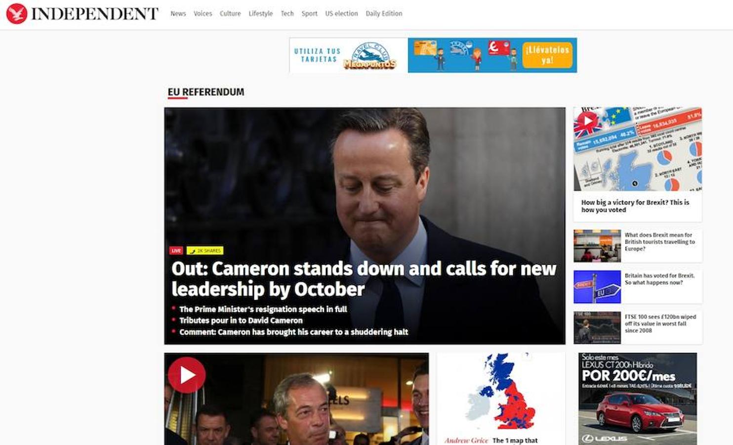 Así ve la prensa británica la salida de Reino Unido de la UE