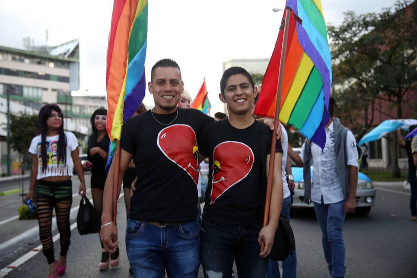 Participantes de la Marcha del Orgullo Gay en Guatemala.