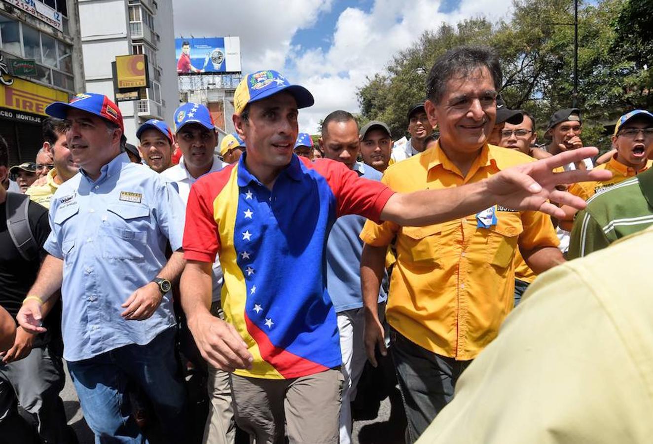 Henrique Capriles, dirigente del partido político Primero Justicia.