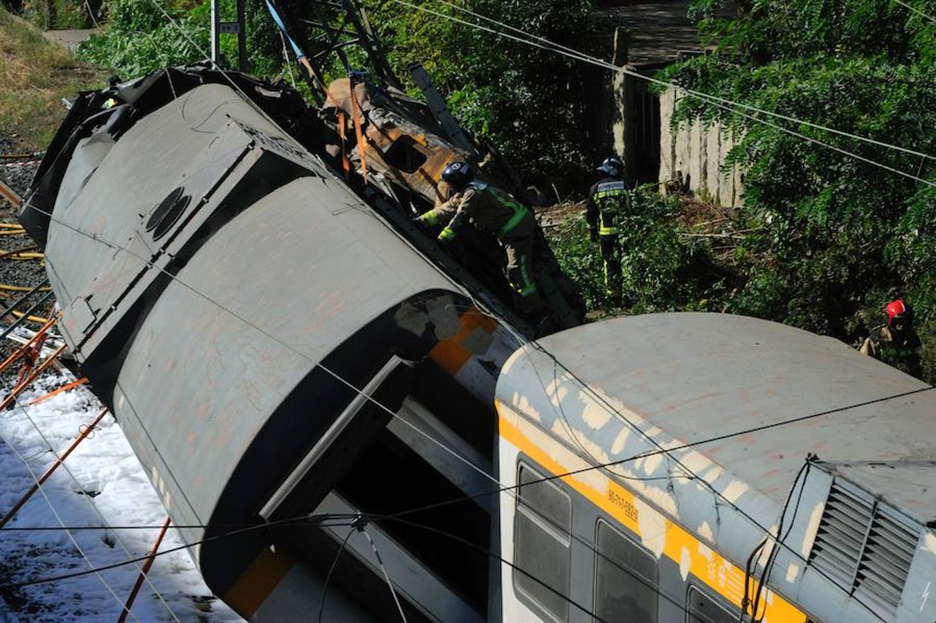 Descarrila un tren en O Porriño