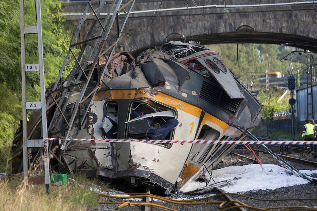 Descarrila un tren en O Porriño