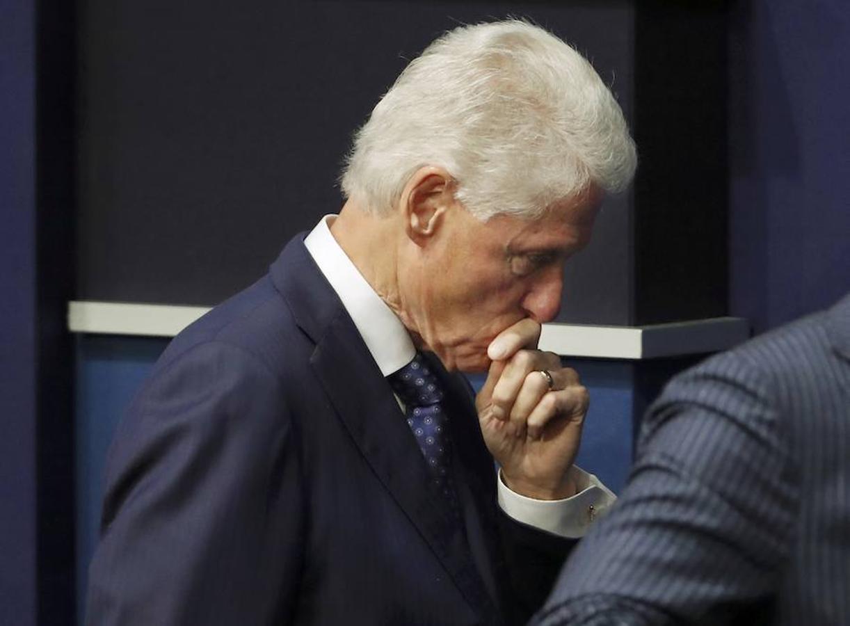 Bill Clinton, antes del debate.