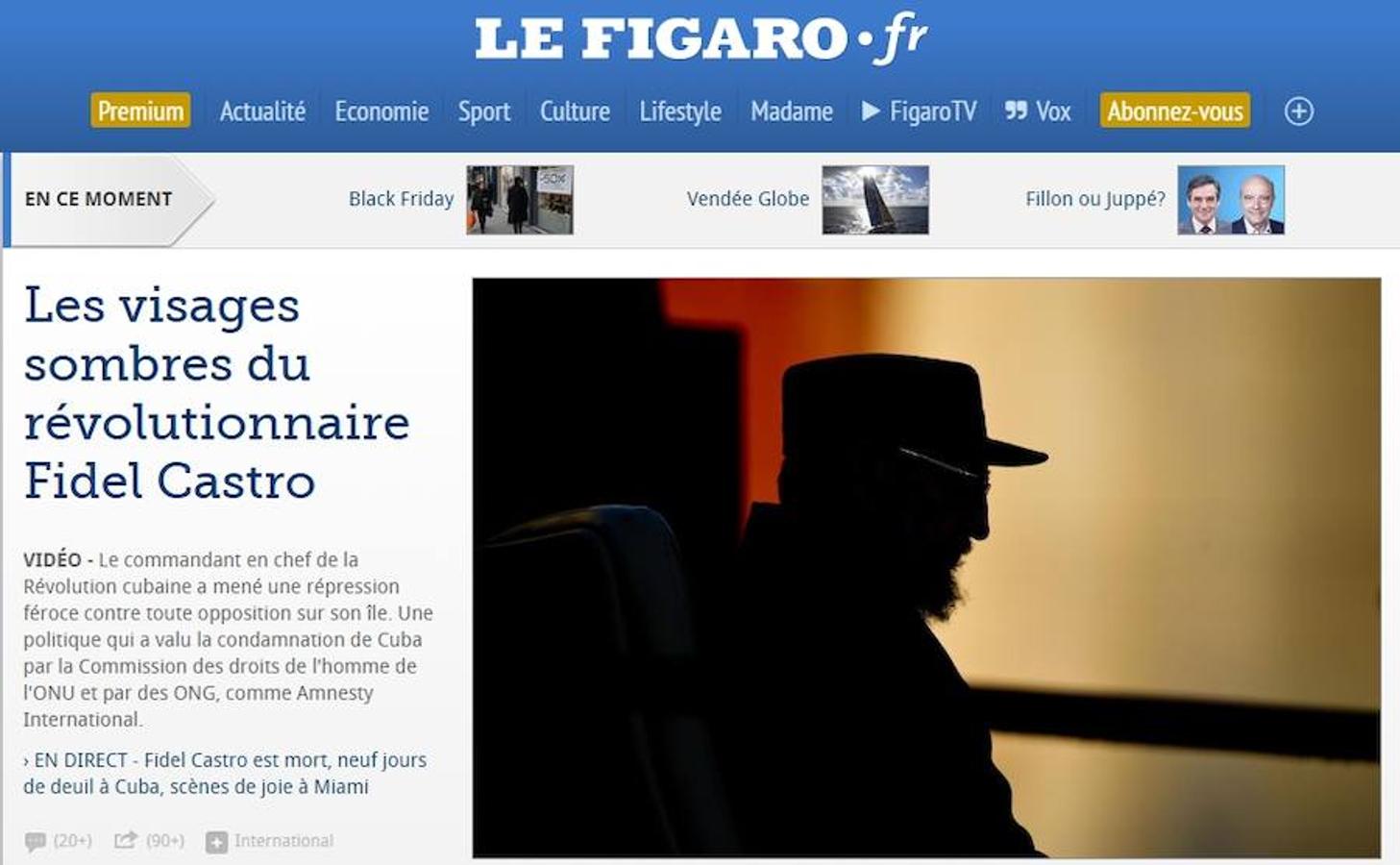 LE FIGARO: «La cara oculta del revolucionario Fidel Castro».