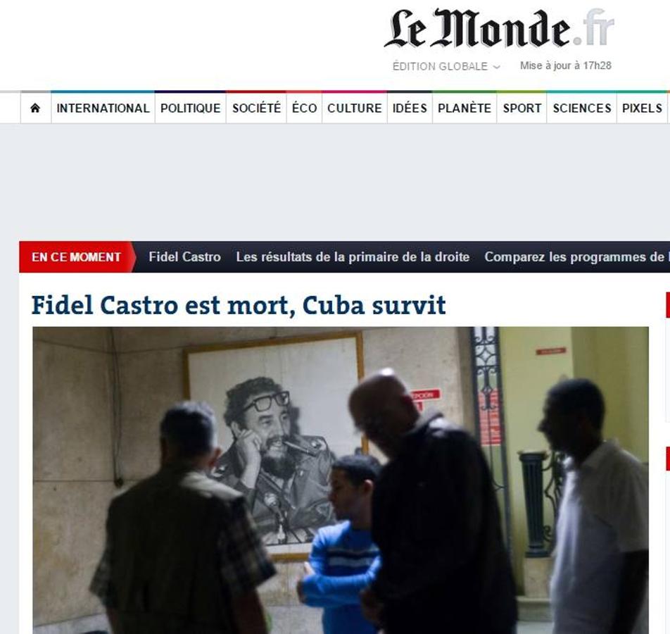 LE MONDE: «Muere Fidel Castro, sobrevive Cuba».