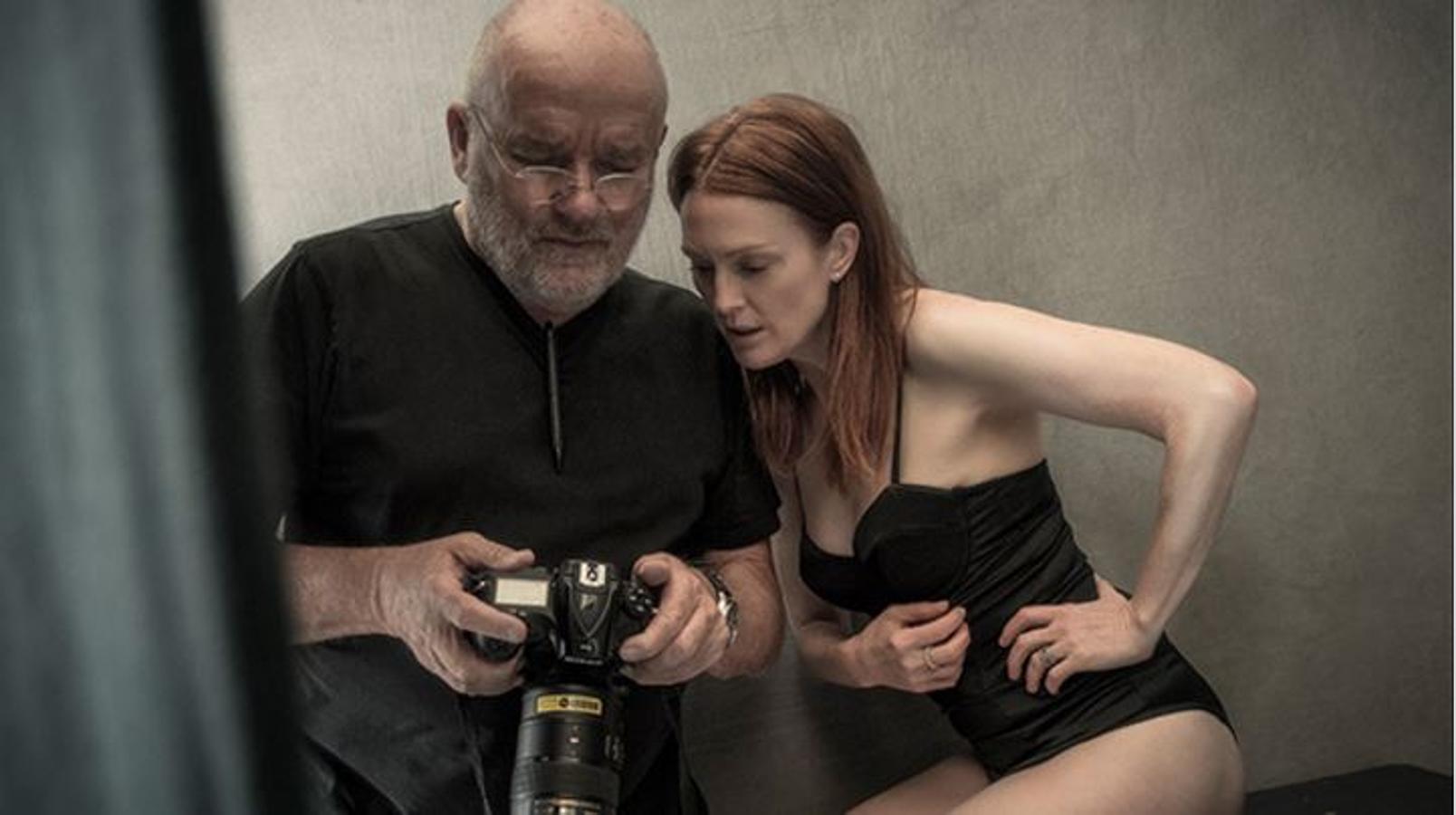 Peter Lindbergh y Julianne Moore.