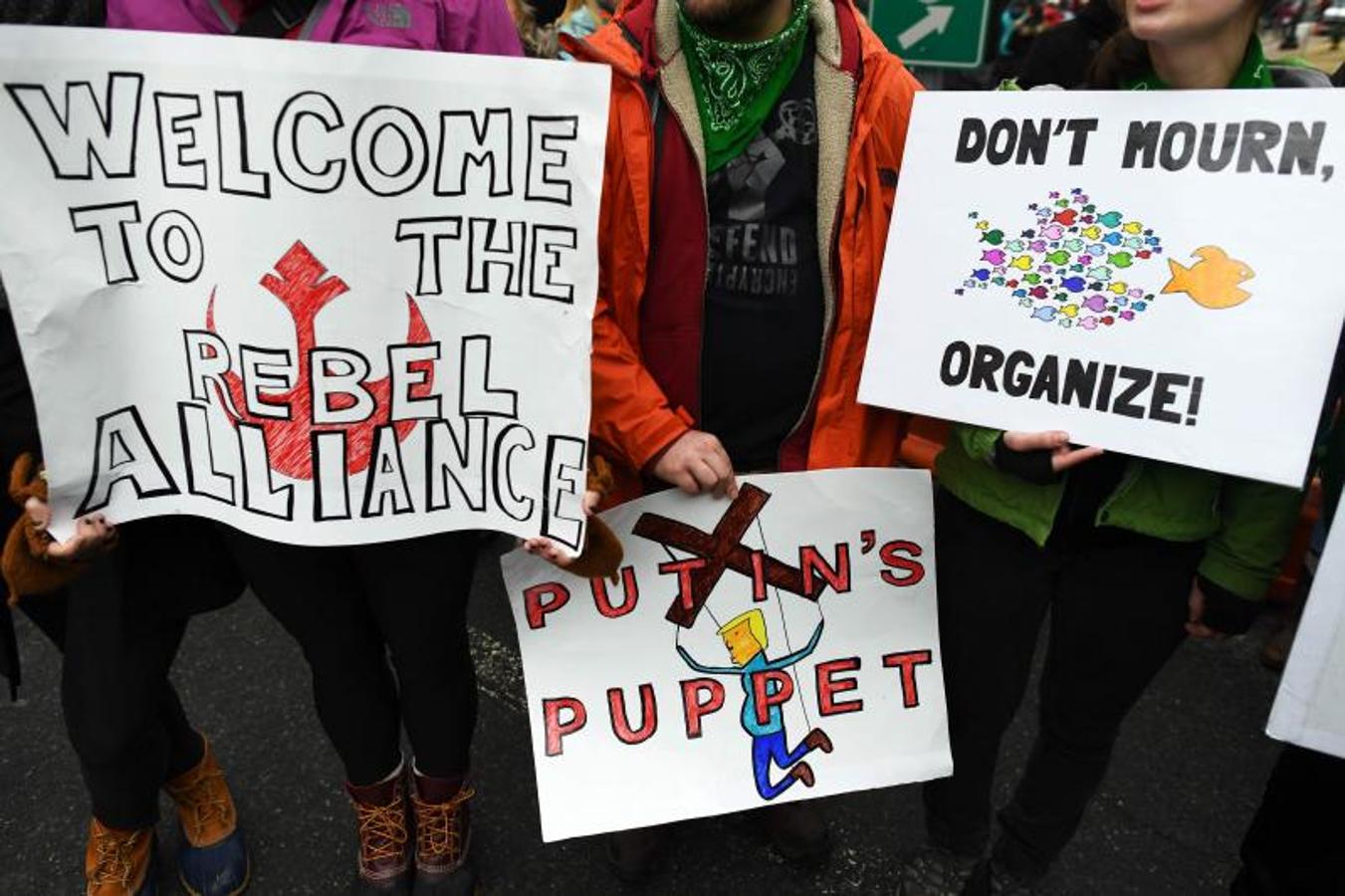 Los detractores de Trump salen a la calle