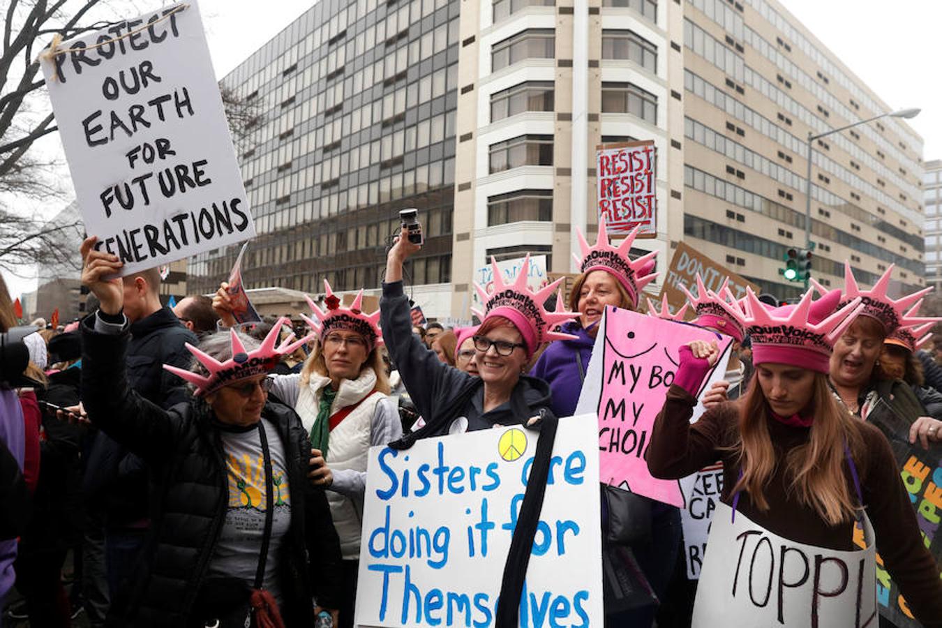 La Marcha de las Mujeres contra Trump, en imágenes