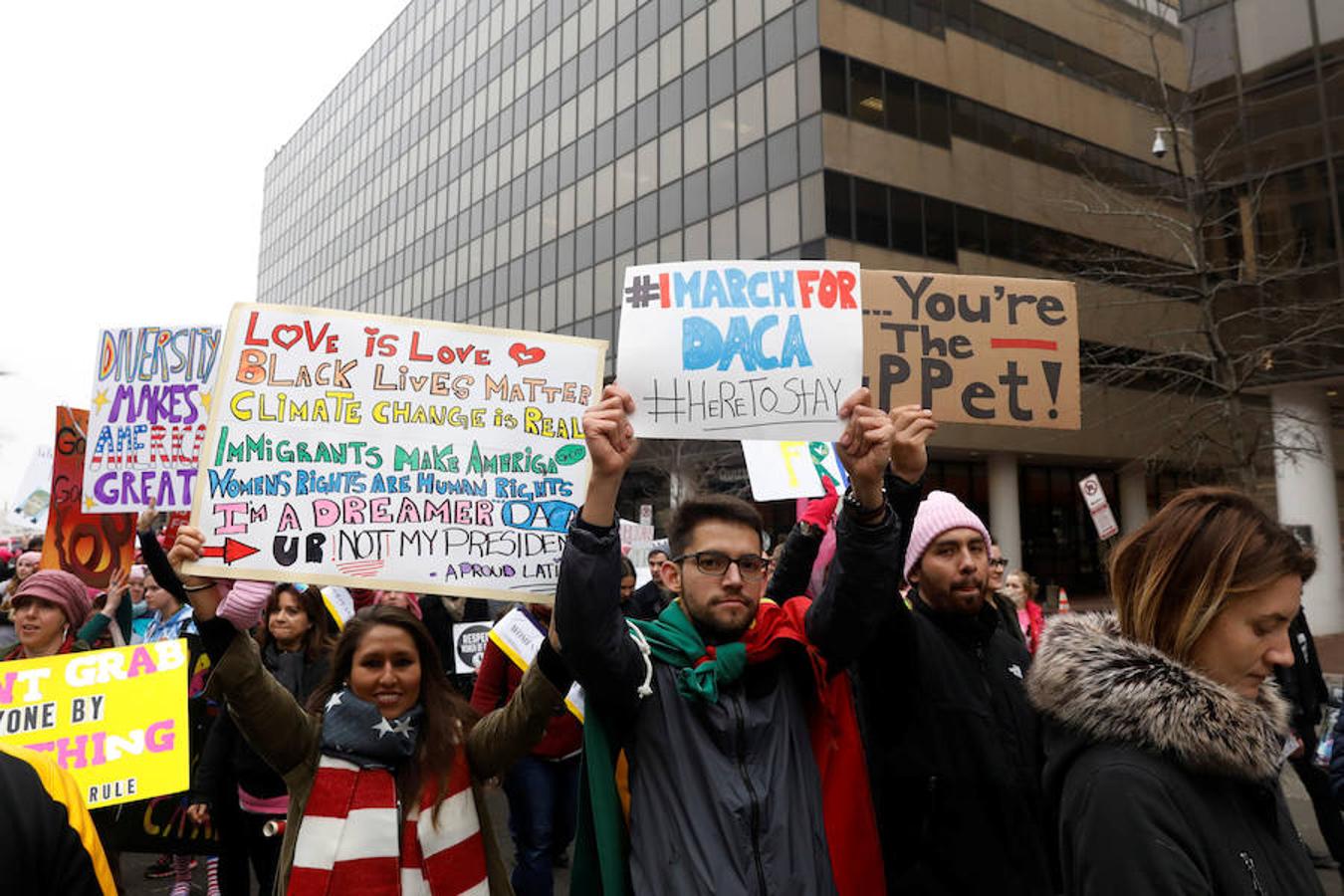 La Marcha de las Mujeres contra Trump, en imágenes