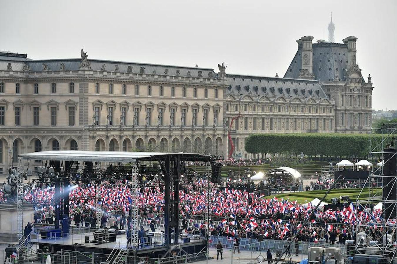 La victoria de Macron, en imágenes