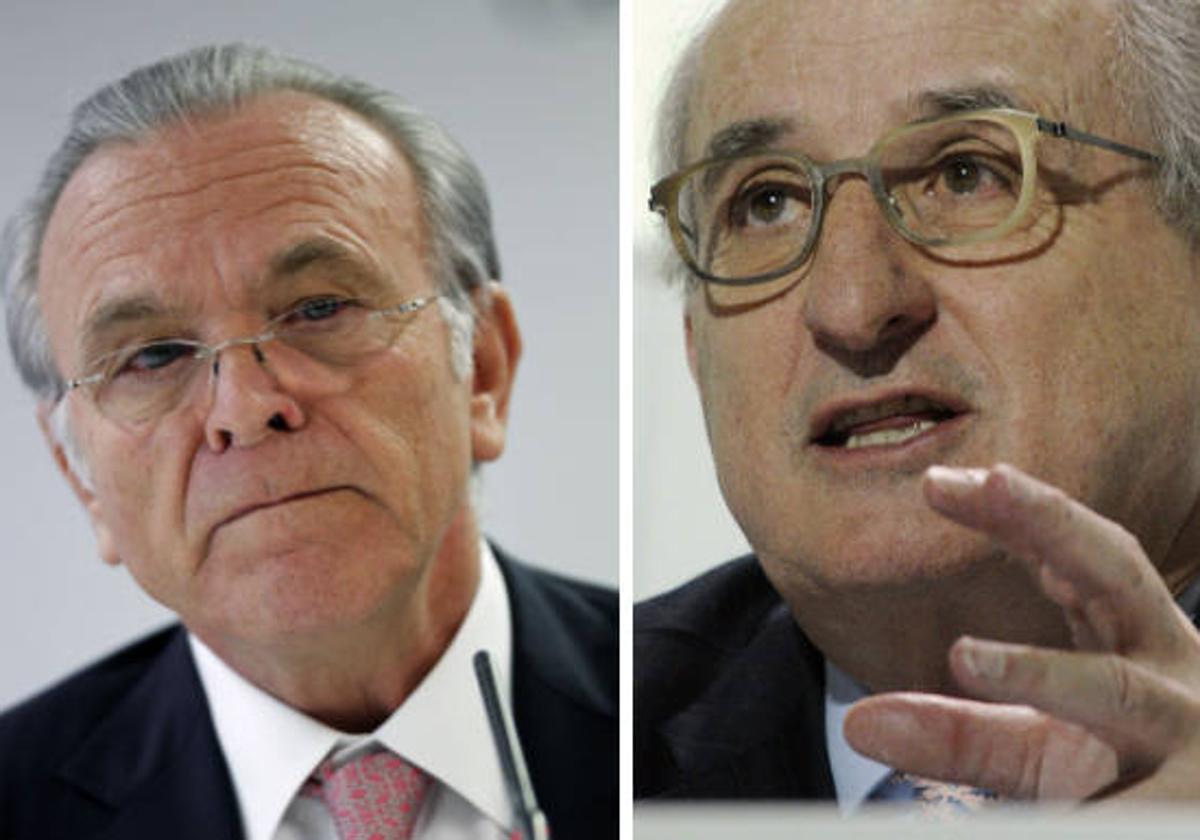 El expresidente de CaixaBank, Isidro Fainé, y el presidente de repsol, Antonio Brufau