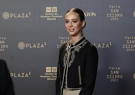 Victoria Federica de Marichalar y Borbón posa para los medios gráficos a su llegada a la gala de presentación de la feria taurina de San Isidro 2023