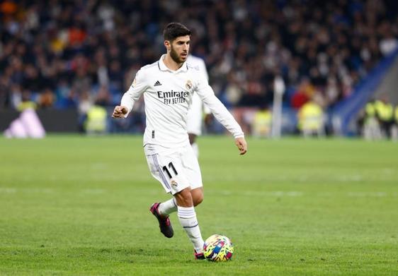 Marco Asensio, durante un partido del Real Madrid