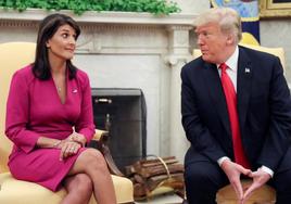 Nikki Haley y Donald Trump, en una imagen de archivo