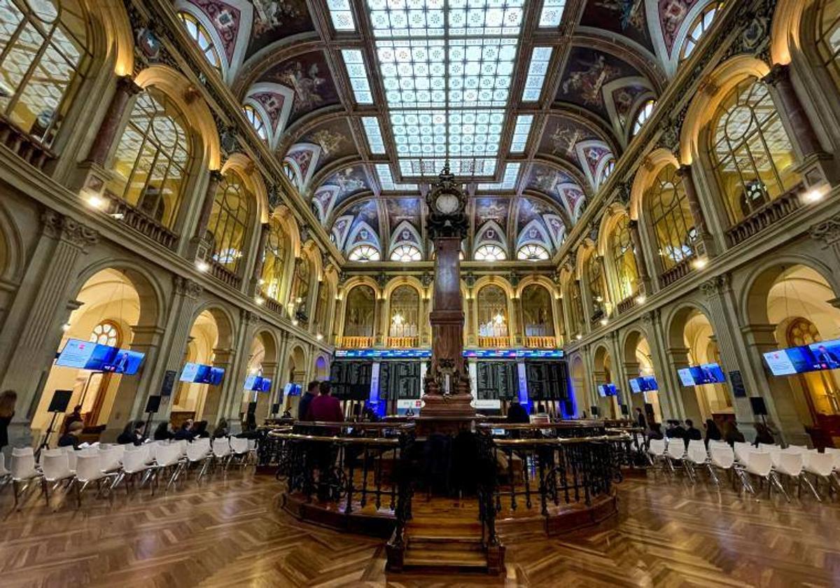 Interior de la Bolsa de Madrid