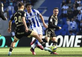 Robin Le Normand, durante un partido de la Real contra el Celta.