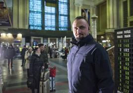 Alexander Kamyshin, en la estación de trenes de Kiev.