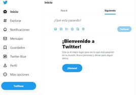 Error que da la página web de Twitter al cargar la página.