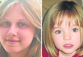 A la izquierda, la polaca Julia Faustyna. A la derecha, Madeleine McCann cuando desapareció en Portugal.