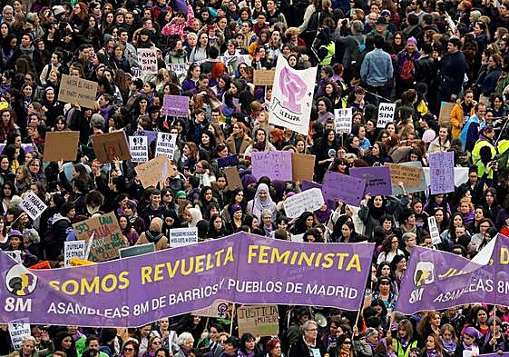 Imagen de archivo del 8-M en Madrid, en 2022.