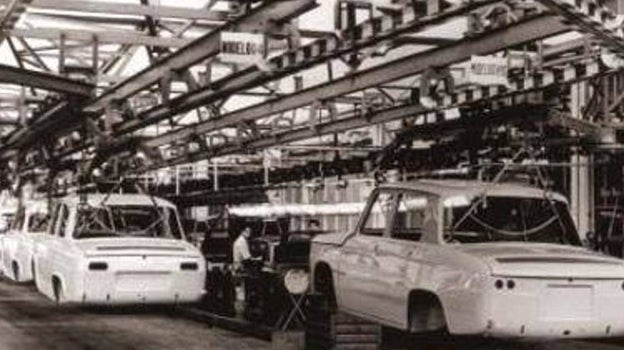 Renault 8 en la planta de Valladolid