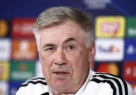 Carlo Ancelotti, durante la rueda de prensa.