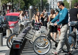 Bicicletas en París.