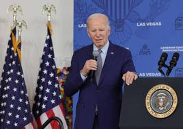 Biden intervino el miércoles en un acto de Las Vegas.