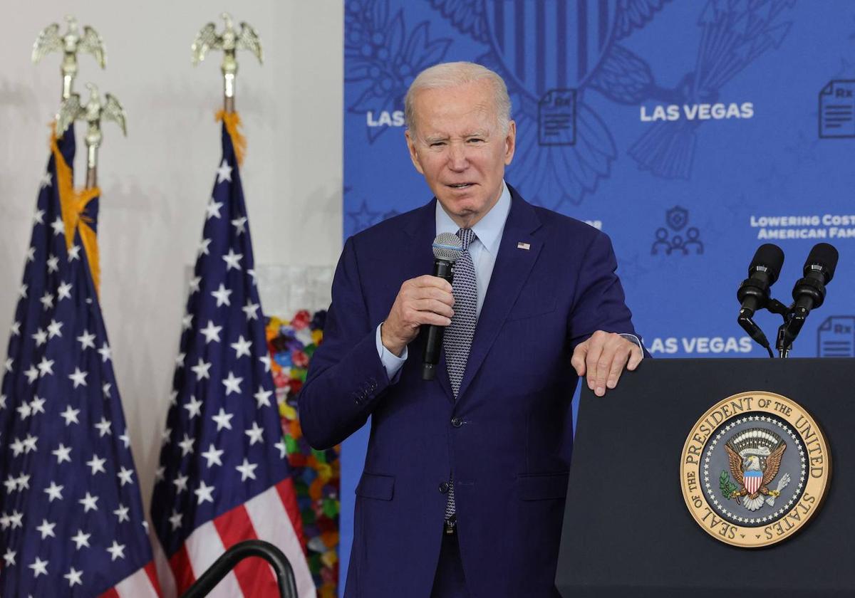 Biden intervino el miércoles en un acto de Las Vegas.