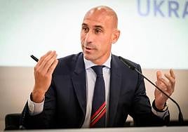 El presidente de la Federación Española de Fútbol, Luis Rubiales.