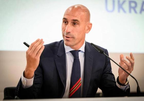 El presidente de la Federación Española de Fútbol, Luis Rubiales.