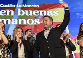 El presidente de Castilla-La Mancha, Emiliano García-Page, al final de la reunión del comité regional de su partido el domingo pasado.