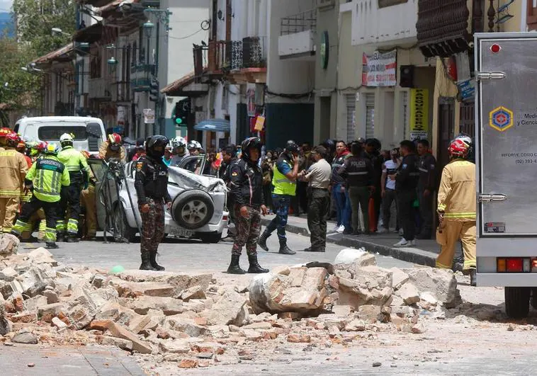 Imagen del municipio de Cuenca, en Ecuador, afectado por el seísmo