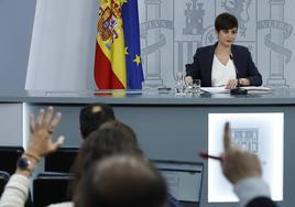 Isabel Rodríguez comparece este lunes tras el Consejo de Ministros.