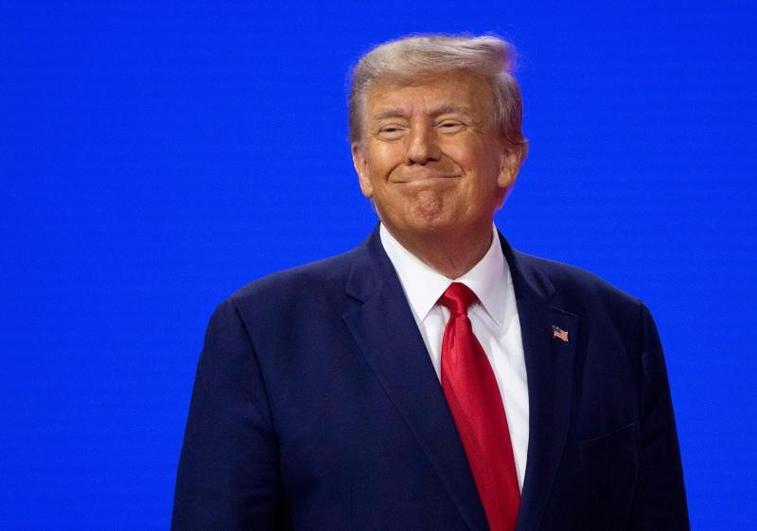 Donald Trump sonríe durante una convención republicana celebrada este mes en Maryland.
