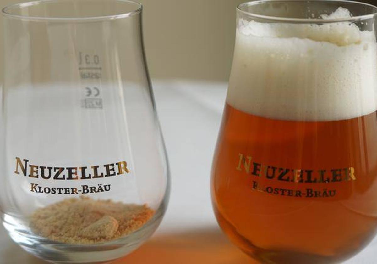 Cerveza en polvo de una fábrica centenaria de Neuzelle, en Alemania.