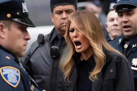 Melania screams in anger in another of the images generated by a program